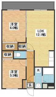 グランディール湘南【1階】の間取り