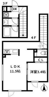 Billy House【3階】の間取り