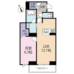 エクセレント武蔵浦和リュクス【3階】の間取り