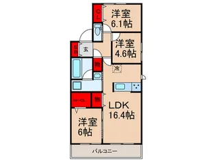 Royal Oak【3階】の間取り