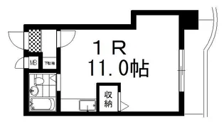 ドミール新橋【3階】の間取り