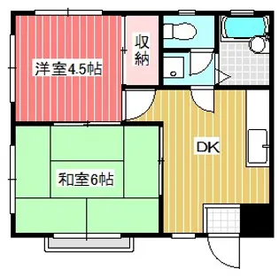 ハイツめぐむ【2階】の間取り