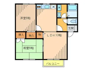 ゆずりはサンハイツ【1階】の間取り