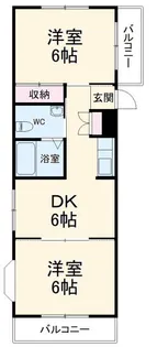 ハシモトコーポII【2階】の間取り