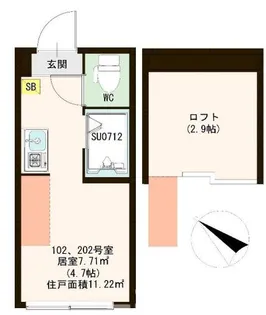 ハーモニーテラス桜台II【2階】の間取り