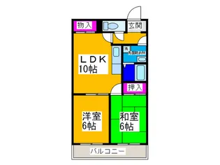サニーコート中百舌鳥【1階】の間取り