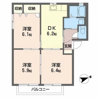 シャーメゾンさわら【2階】の間取り