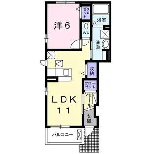 カーサ メリディオ【1階】の間取り