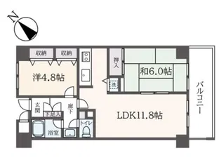 ハートピア・イイダB棟【4階】の間取り