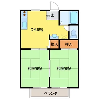 玉戸ハイツ【1階】の間取り