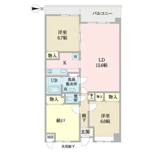 シャトー桃山台【4階】の間取り