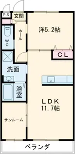 ピース・リベルタkita sako A棟【3階】の間取り