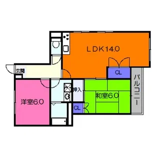 ファミール北花田【3階】の間取り