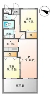 FREEDOMII【1階】の間取り