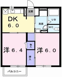 サンパークもりみつA棟【2階】の間取り