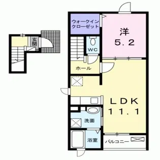 マーベラス勝川K V【2階】の間取り