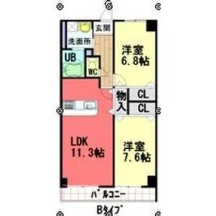 ラ・トゥール代官町【3階】の間取り