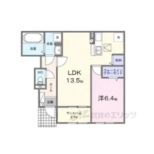 パルクレール【1階】の間取り