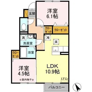 そよかぜ・K【1階】の間取り