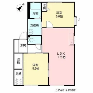 メイプルガーデン和井田【1階】の間取り