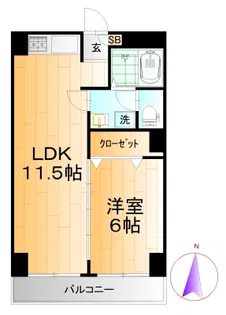 マエストーゾ・フィガー【6階】の間取り