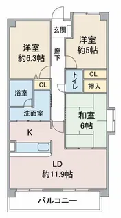 ピアネーズ神ノ倉【1階】の間取り