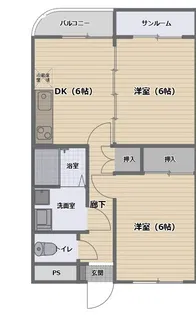 サンライズエリア駅東【3階】の間取り