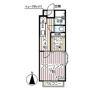 福島県郡山市田村町徳定字下河原【アパート】の間取り