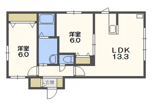 ガーデン琴似【3階】の間取り
