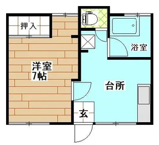 つちやコーポラス【1階】の間取り