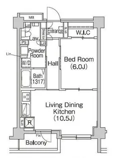 コンフォリア市谷薬王寺【2階】の間取り