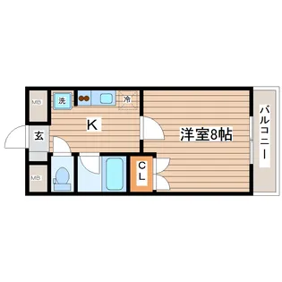 コージーコートこもれび館【6階】の間取り