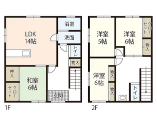 広島県広島市西区己斐上4【一戸建】の間取り