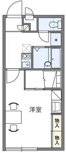 家電付アパート レオパレススカイウェイブ【1階】の間取り