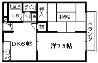 サザントーク岸和田【3階】の間取り