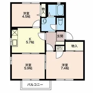 3Kの間取り画像