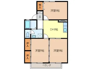 セジュール西垣【1階】の間取り