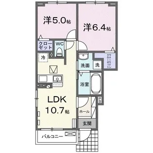ソラリアII【1階】の間取り