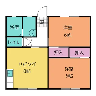 ハイツレイクヴァレー【1階】の間取り
