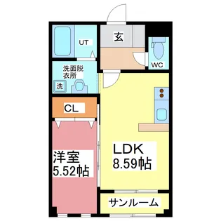クロスロード【1階】の間取り