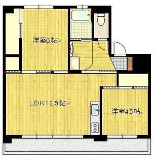ハッピーエステート大財北 1号棟【2階】の間取り