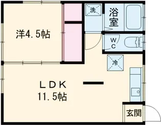 新潟県長岡市蓮潟1【アパート】の間取り
