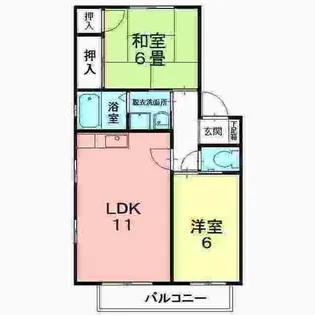 サンハイム【1階】の間取り