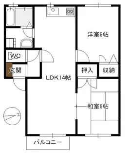 パークハイツ野田【2階】の間取り