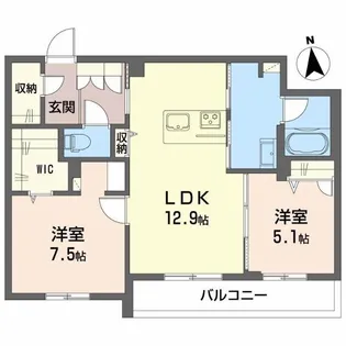 シャーメゾン蘇原新栄【2階】の間取り