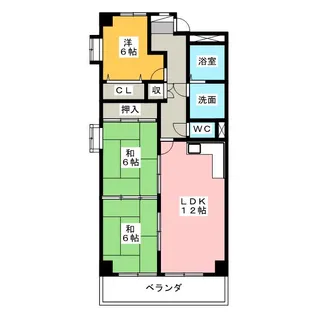 ベルビレッジ上汐田【4階】の間取り