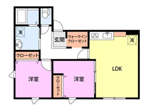 ディアウェンズ高志【2階】の間取り
