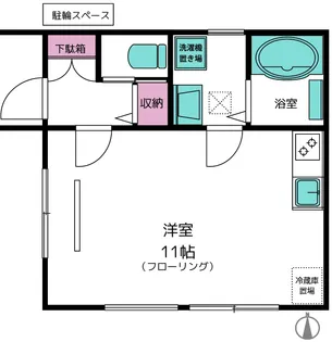 Fimm(フェム)洗足池【1階】の間取り