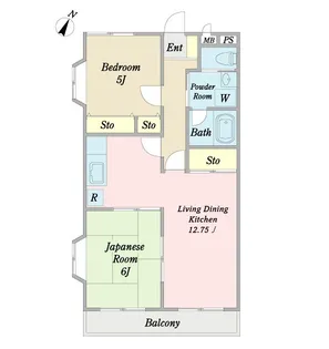 リトルCity弐番館【2階】の間取り