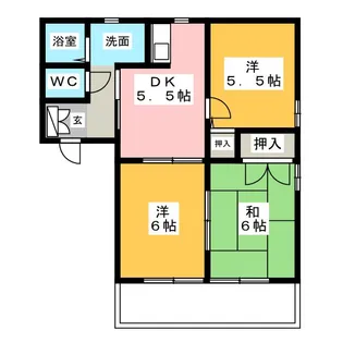 フローラテラス(B)【1階】の間取り